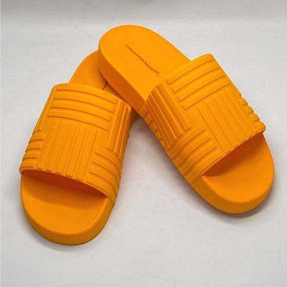 Bottega Veneta Orange Rubber Slides size 37 - Picture 9 of 11
